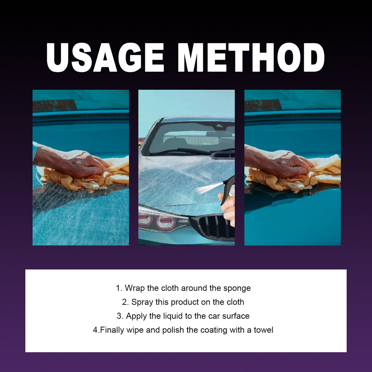 Purple Coating Agent Automotive Scratch Finish Cleaning Dust Reconditioning Polishing Maintenance Coating Agent - V.I.P Digital Presence