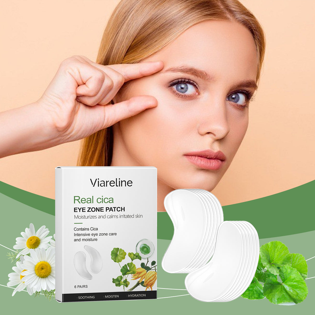 Centella Soothing Eye Mask Moisturizes And Moisturizes The Skin Around The Eyes