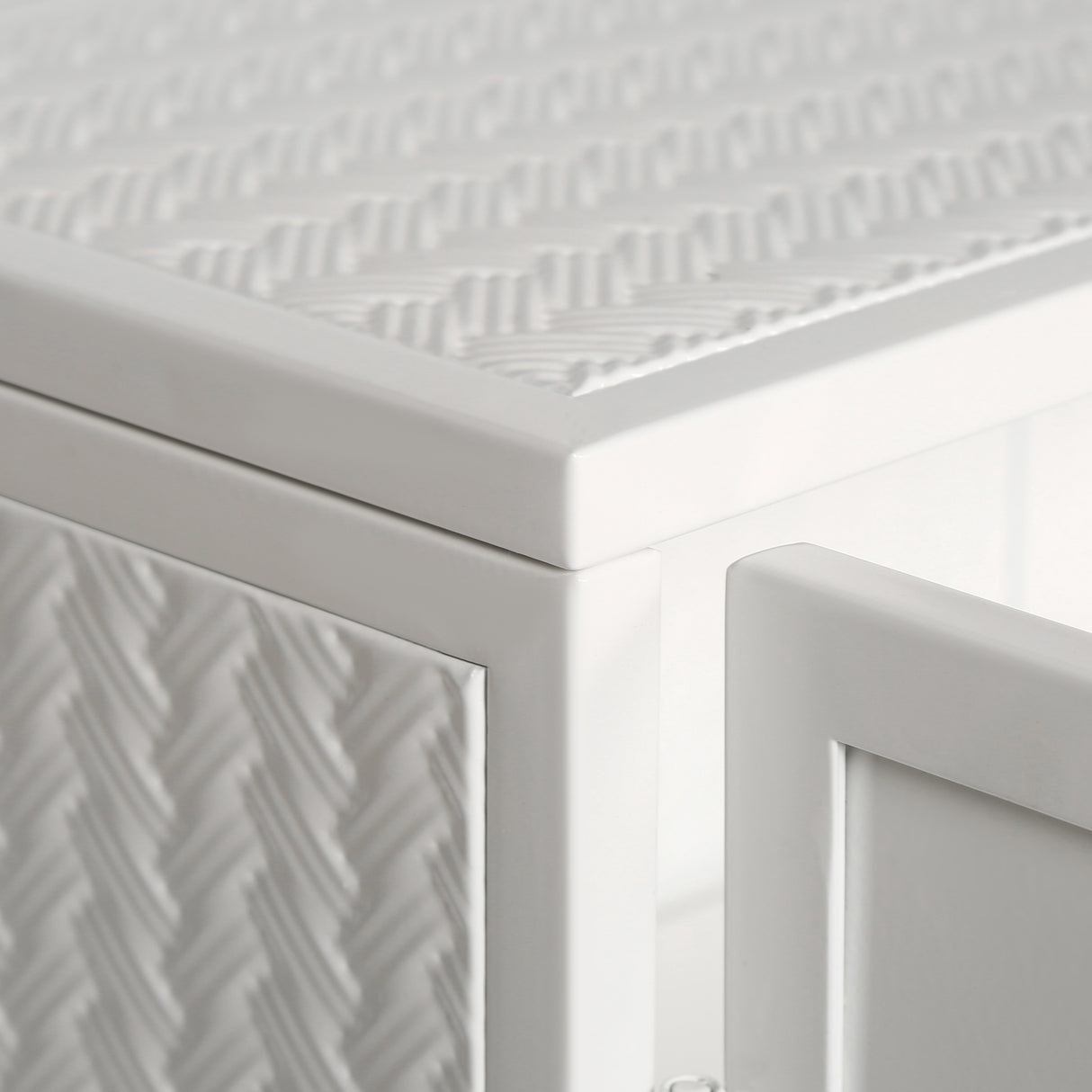 27.56"Glass Doors Modern Two-door Wall Cabinet with Featuring Three-tier Storage White