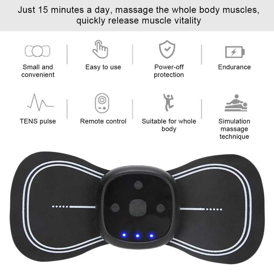 Rechargeable Wireless Remote Control Cervical Massage Paste Mini Massage Paste Cervical Spine Massager Cervical Spine Paste - V.I.P Digital Presence
