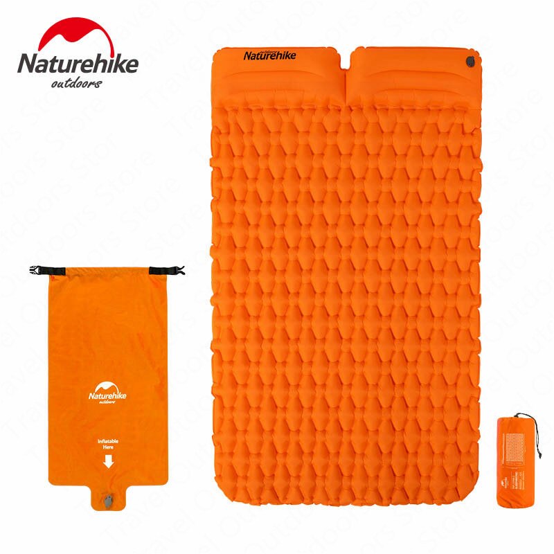 Colchoneta inflable para acampar al aire libre Naturehike, bolsa inflable, tienda de campaña, colchón para dormir, colchoneta ultraligera portátil para picnic, colchoneta para acampar y picnic