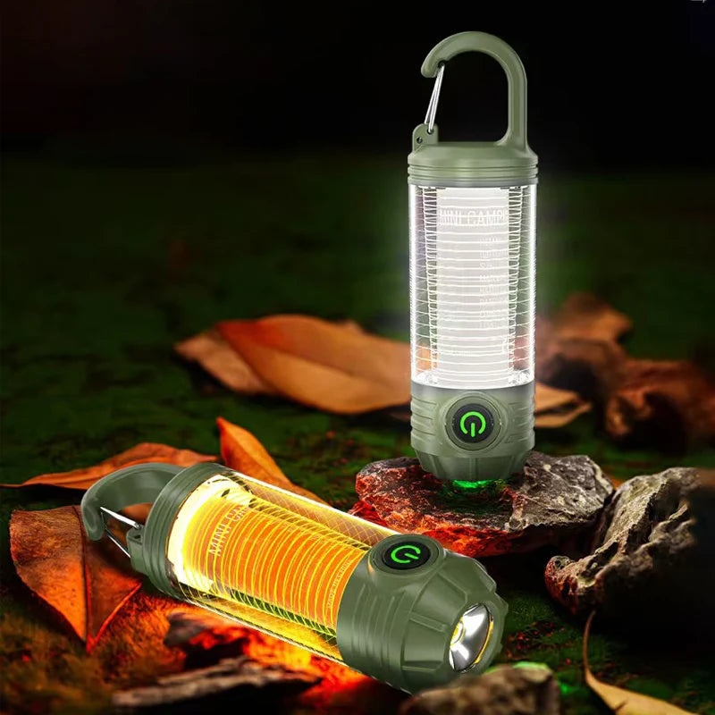 Multi functional outdoor camping light, portable strong light flashlight, rechargeable mini retro camping atmosphere light - V.I.P Digital Presence