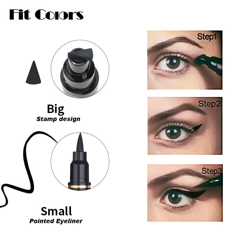 Fit Colors Double Headed Triangle Wing Seal Waterproof, Sweat-Proof And Non Smudged Liquid Eyeliner - V.I.P Digital Presence