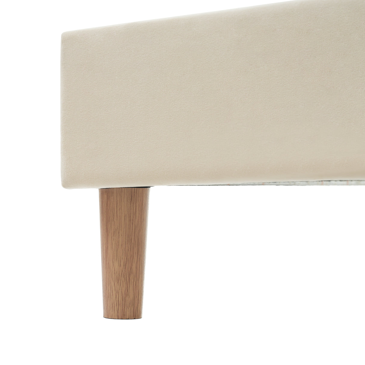 Full Size Velvet Upholstered Smart LED Bed Frame with Adjustable Height Headboard,No Box Spring Needed,Easy Assembly,Beige - V.I.P Digital Presence