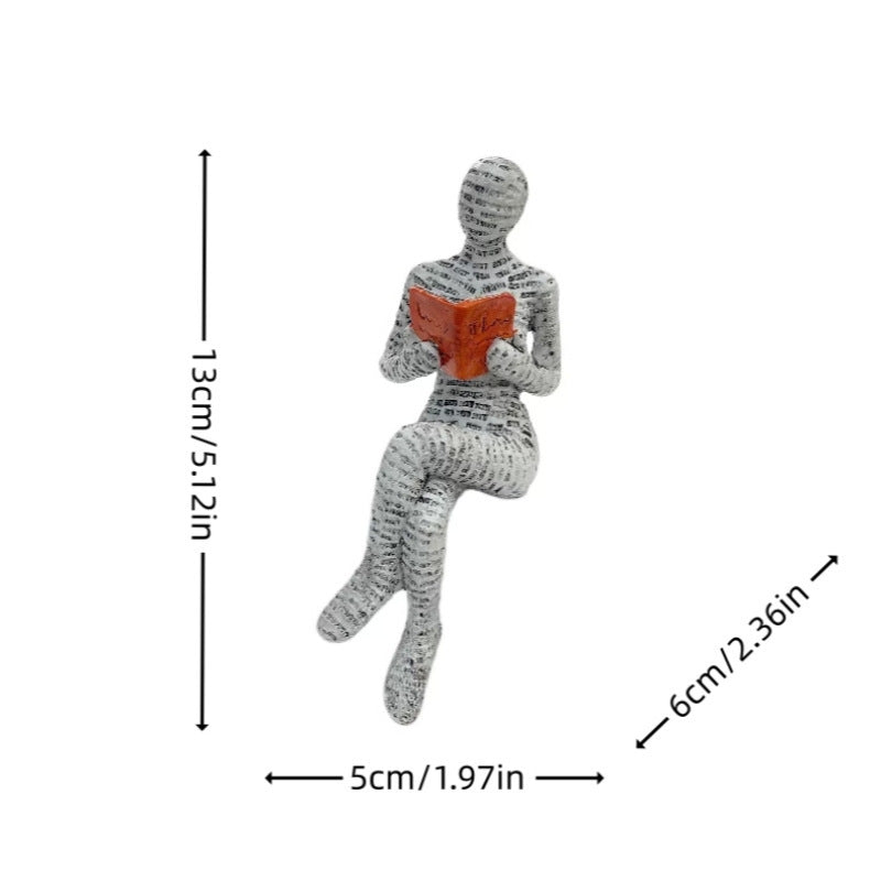 Home Furnishings Leisure Reading Girl Carving Design Resin Crafts Home Furnishings Living Room Bedroom Ornaments - V.I.P Digital Presence