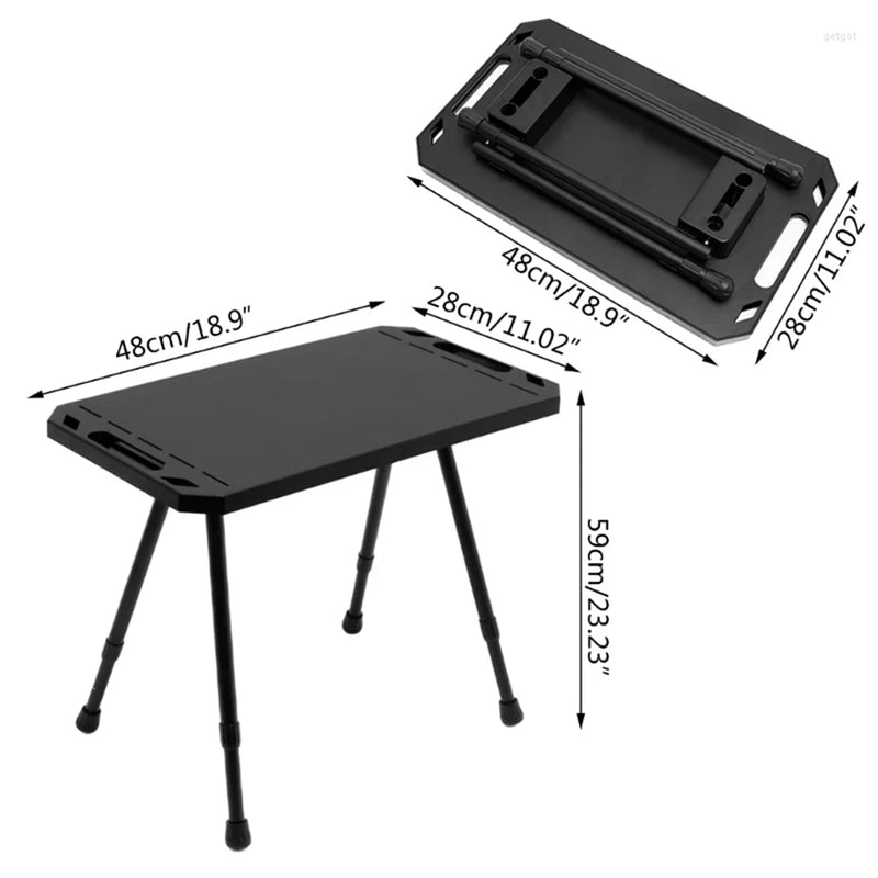 Folding Picnic Table Adjustable Height Outdoor Table Aluminium Alloy Tactical Table for Outdoor Indoor Picnic BBQ Hiking - V.I.P Digital Presence