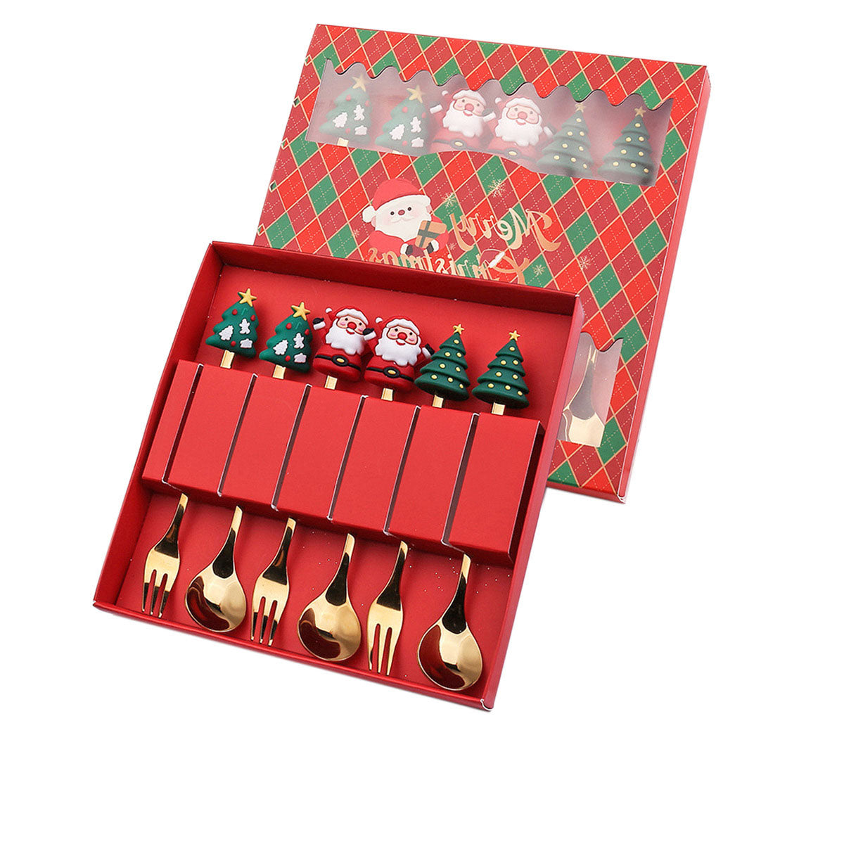 Christmas gift tableware stainless steel coffee spoon dessert spoon fork set - V.I.P Digital Presence