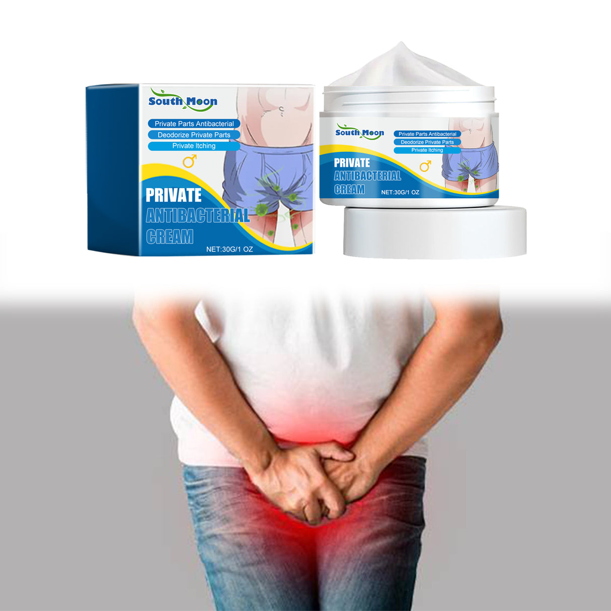 Men's Anti-Itch Cream, Moisturizing Skin, Deodorizing Odor And Relieving Skin Itching And Pain Care Cream - V.I.P Digital Presence