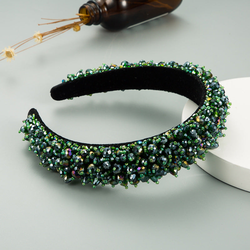 Ins New Baroque Hand-Sewn Stellalou Headband Full Of Crystal Headband - V.I.P Digital Presence