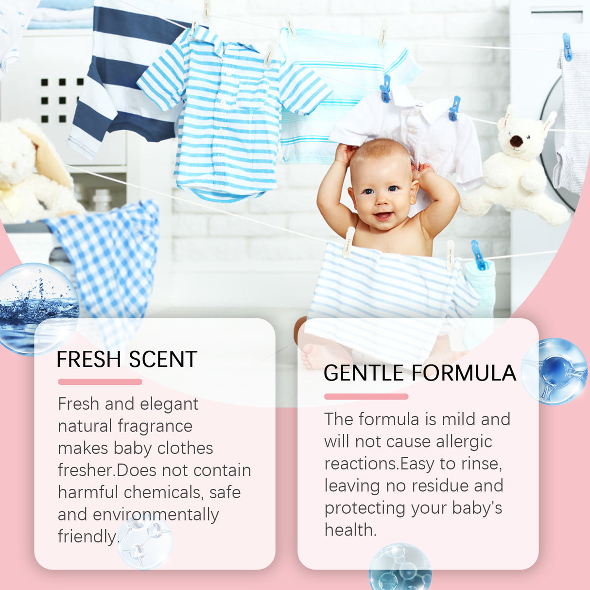 Baby Clothes Detergent Mild Formula Soft Detergent For Deep Cleaning Baby Clothes - V.I.P Digital Presence