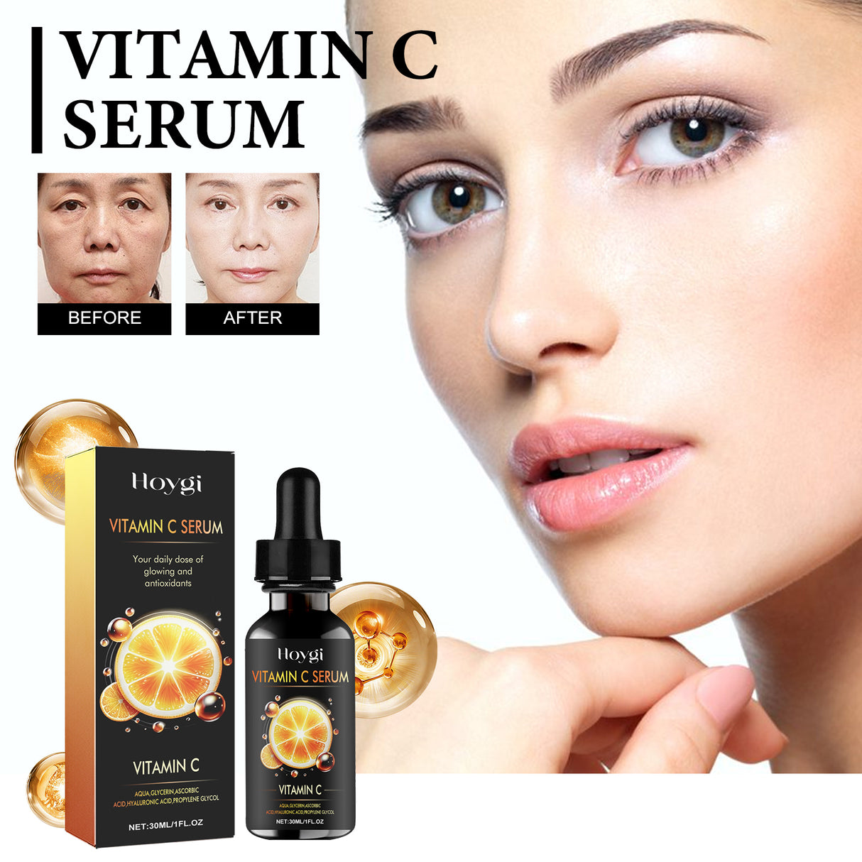 Vitamin C Serum, Deep Moisturizing And Moisturizing Whitening Essence For Subtle Spots And Fine Lines - V.I.P Digital Presence