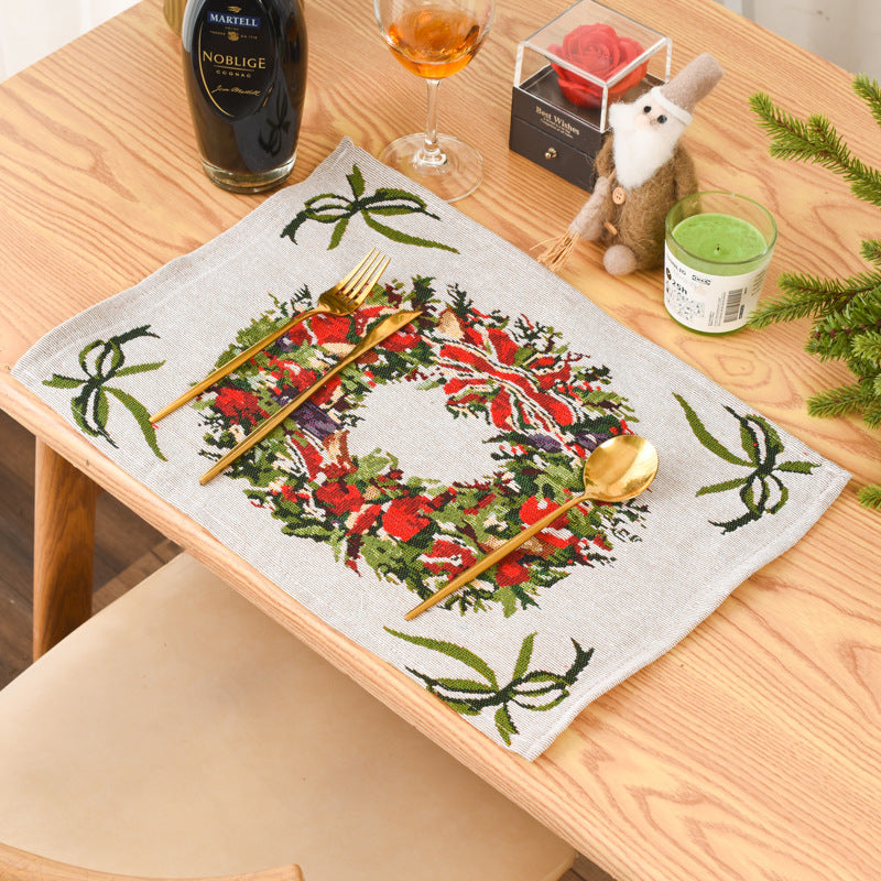 Christmas New Decorative Products Knitted Fabric Meal Mat Creative Knitted Meal Mat Tablecloth Elderly Tree Meal Mat - V.I.P Digital Presence