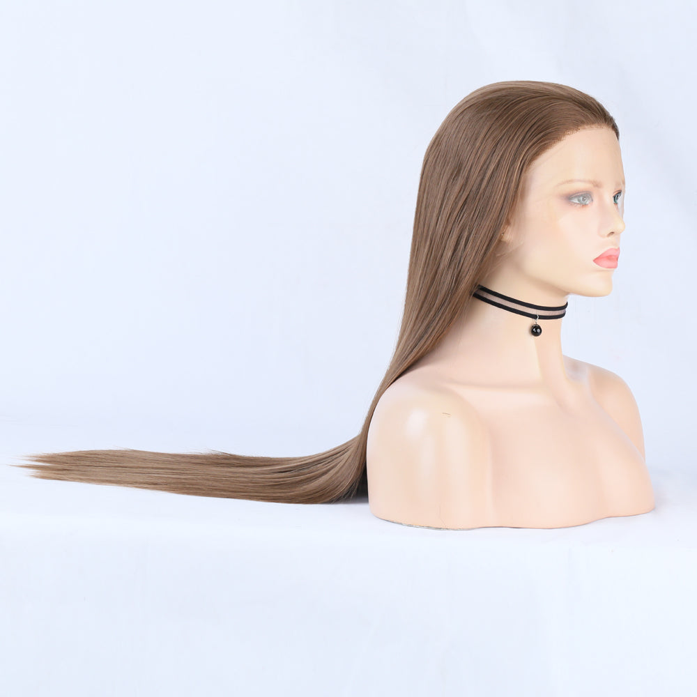 Wig Ladies Wig Front Lace Large Lace Ladies Chemical Fiber Wig Headgear Lace wigs Long Straight Hair - V.I.P Digital Presence