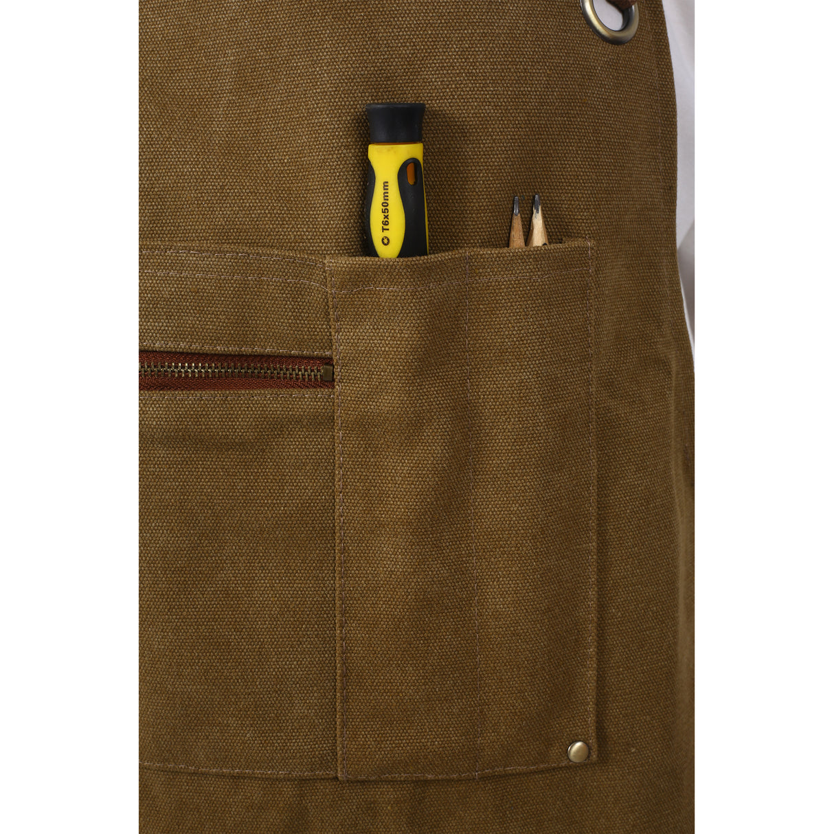Long heavy-duty canvas tool apron, carpenter apron, carpenter 16 ounces, fully adjustable, no need for waxing - V.I.P Digital Presence