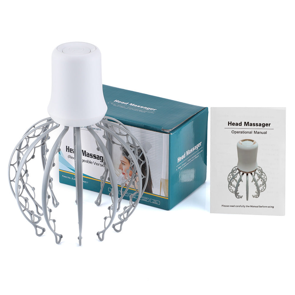 Multi Claw Electric Massager Head Scalp Kneading Massager Eight Claw Fish Electric Head Massage Claw - V.I.P Digital Presence