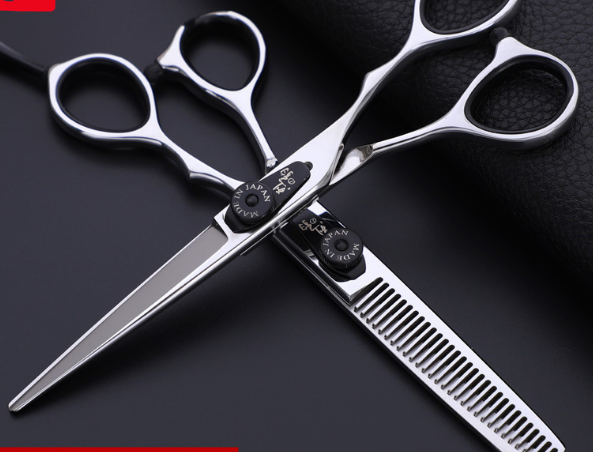 Professional Japan 440c 6 & 5.5 inch rainbow cut hair scissors set cutting shears thinning barber scissor hairdressing scissors - V.I.P Digital Presence