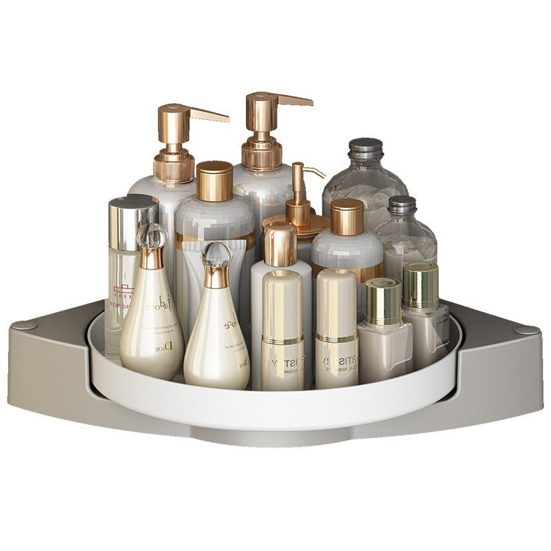 Rotating toilet triangle storage rack wall mounted bathroom toilet no drilling wall corner shower gel storage rack - V.I.P Digital Presence