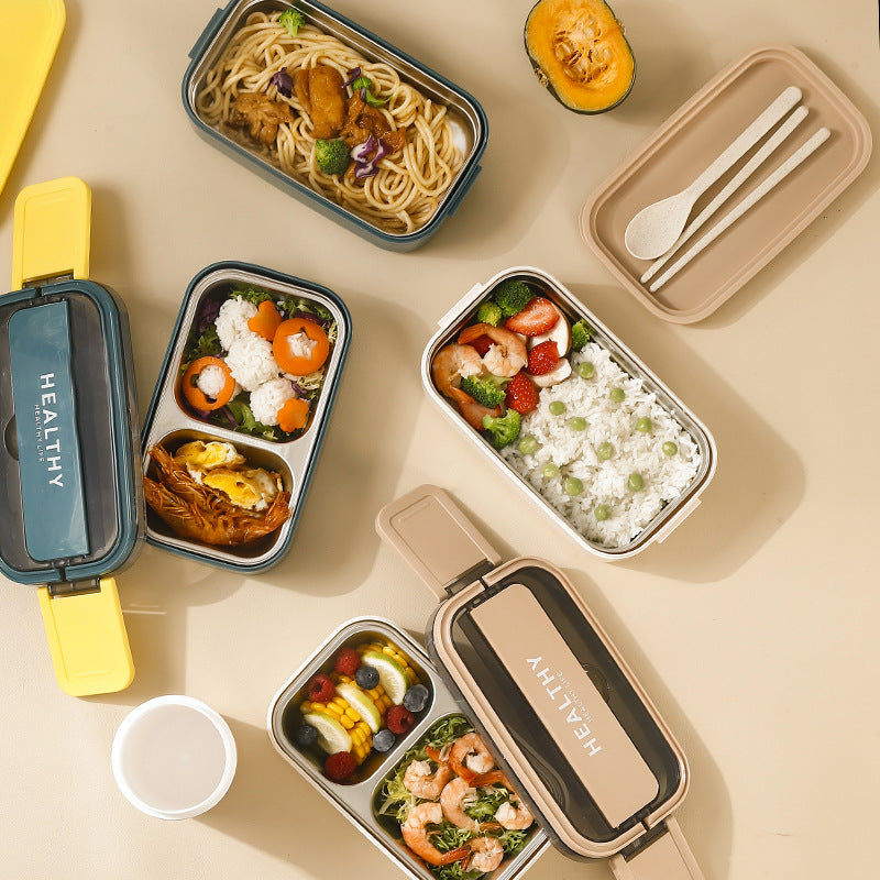 Microwave-heatable 316 stainless steel sealed single-layer compartment insulation lunch box lunch box bento box - V.I.P Digital Presence