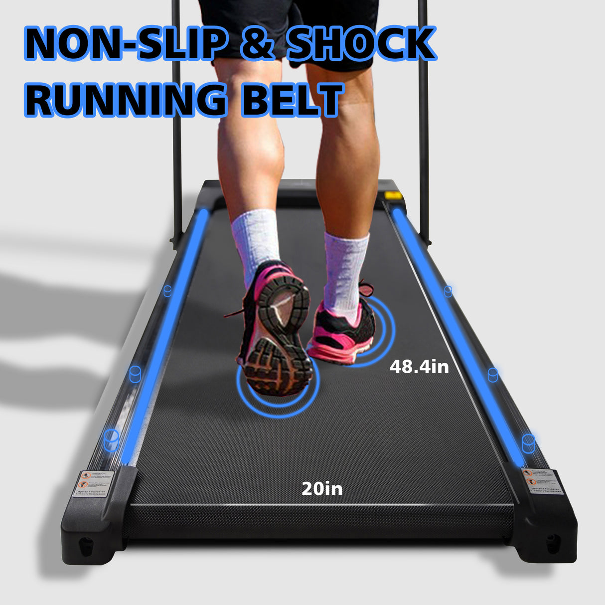 Walking Pad Treadmill Under Desk 2 in 1 Folding Portable Treadmill for Home Office Walking Jogging Machine 240 lb Capacity Black - V.I.P Digital Presence