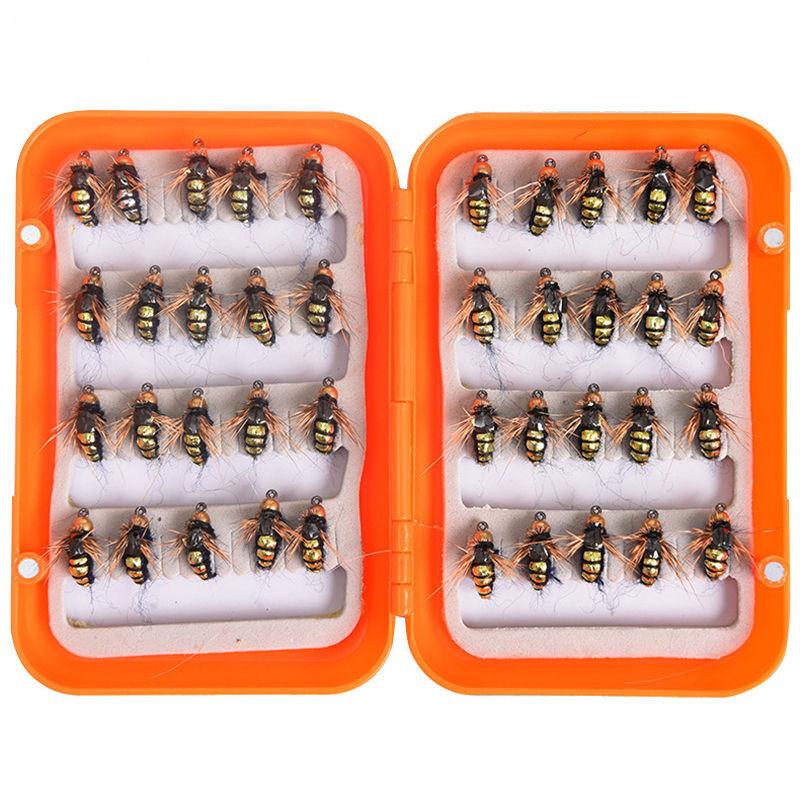 LEO 40pcs/box Fly Fishing Flies Lure High Carbon Steel Fly Tying Hooks for Trout Fishing Artificial Flies - V.I.P Digital Presence