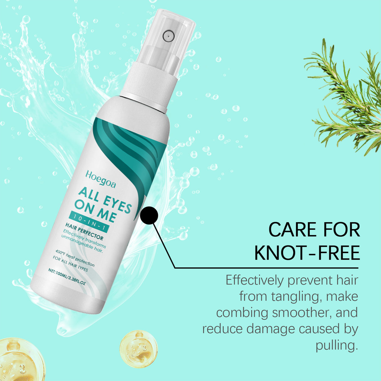 Hair Care Essence Spray Nourishes Hair, Leaves Fragrance, Moistens And Smoothes Straight Curls, Maintaining Fragrance - V.I.P Digital Presence