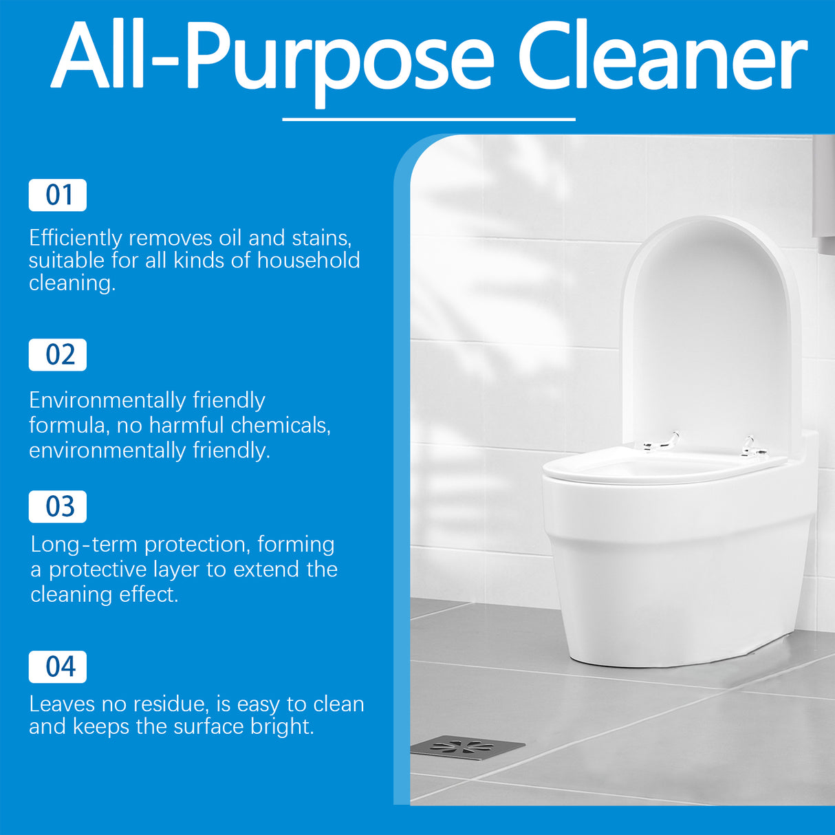 Multi-Functional Cleaner Bathroom Kitchen Multi-Surface Decontamination Cleaning Deodorant Removal Household Cleaner - V.I.P Digital Presence