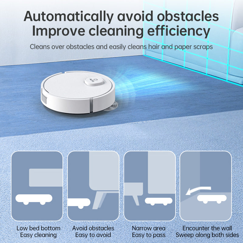 **3-in-1 Sweeping Robot: USB Charging, 1000Pa Suction, Auto-Clean for Pet Hair, Carpets & Floors** - V.I.P Digital Presence
