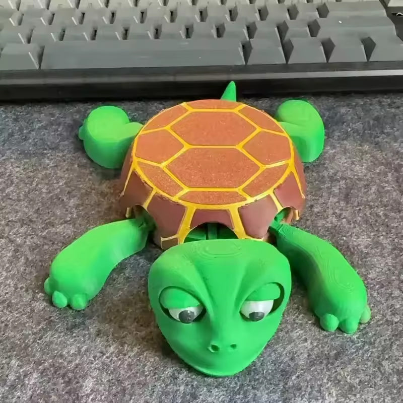 3D - printed Panicked Turtle Coaster: Insulated, for stress relief, doubles as mug base decor - V.I.P Digital Presence