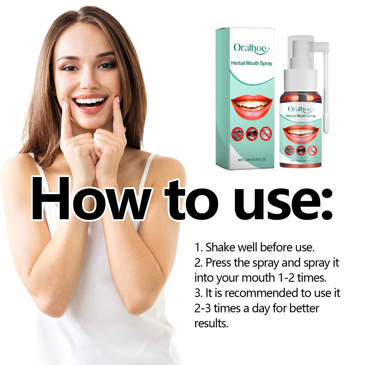 Herbal Mouth Spray, Refreshing Breath Repair Swollen Gums Relieve Oral Ulcer Yang Portable Spray - V.I.P Digital Presence