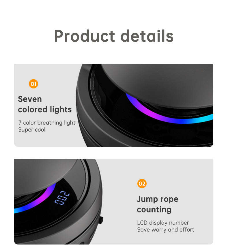 Smart Rope Skipping Machine Smart Jump Rope Machine 10-level Speed Adjustment Led Seven-color Light Wireless Music Function - V.I.P Digital Presence