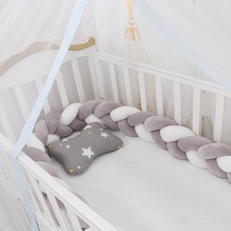 100cmBaby Bumper Bed Braid Knot Pillow Cushion Bumper for Infant Kids Crib Protector Cot Bumper Room Decor Anti-collision Bumper - V.I.P Digital Presence