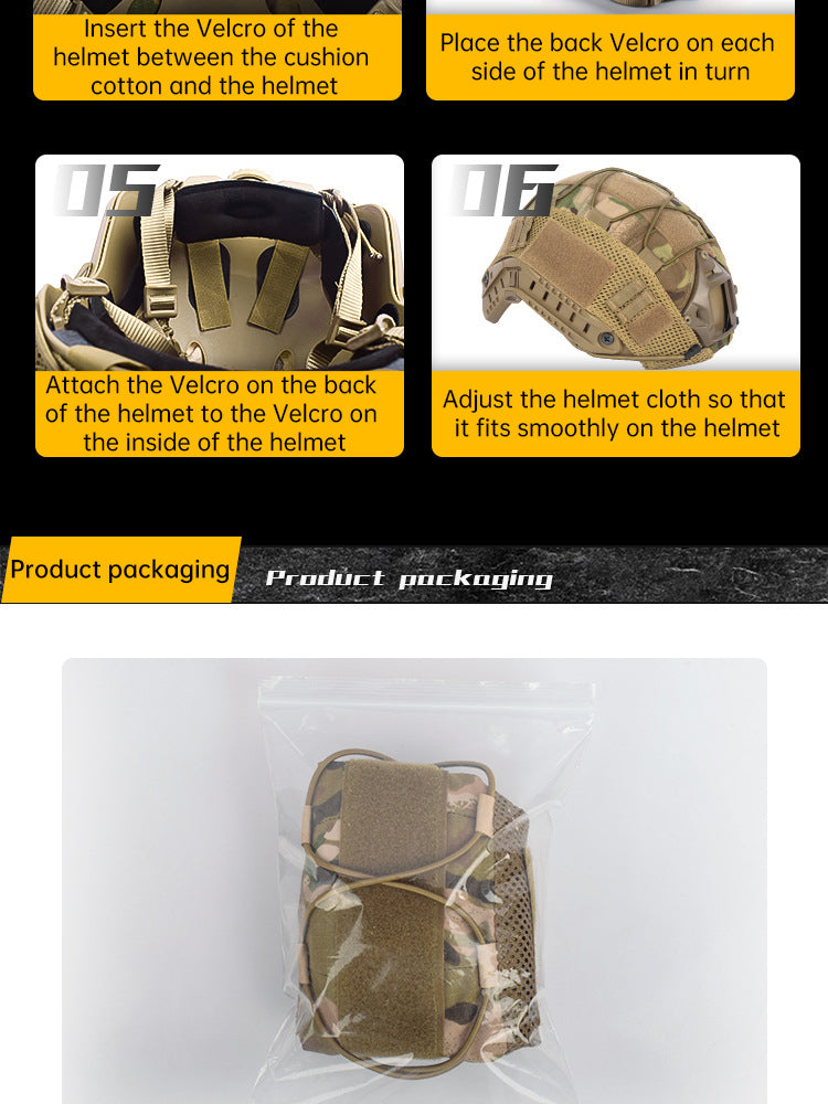 Tactical Multicam Helmet Cover for for Ops-Core FAST PJ Helmet Paintball Wargame Gear CS FAST Helmet Cover - V.I.P Digital Presence