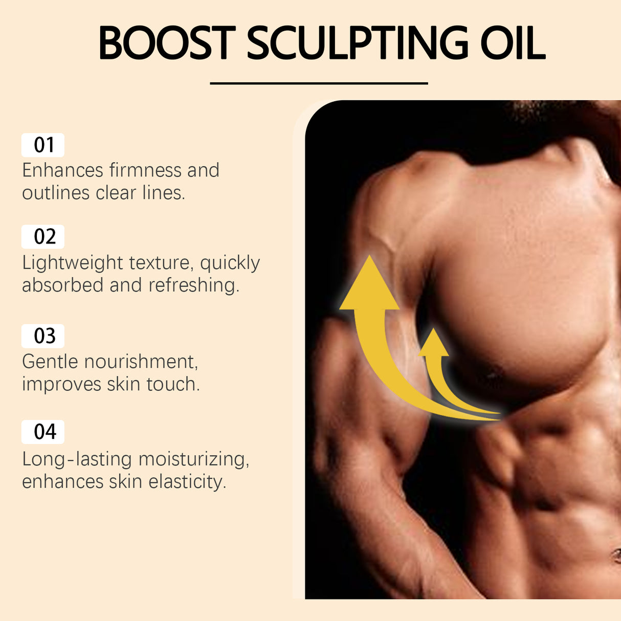 Men's Chest Care Oil Tightens Skin Body Care Improves Chest Contours Massage Essential Oil - V.I.P Digital Presence