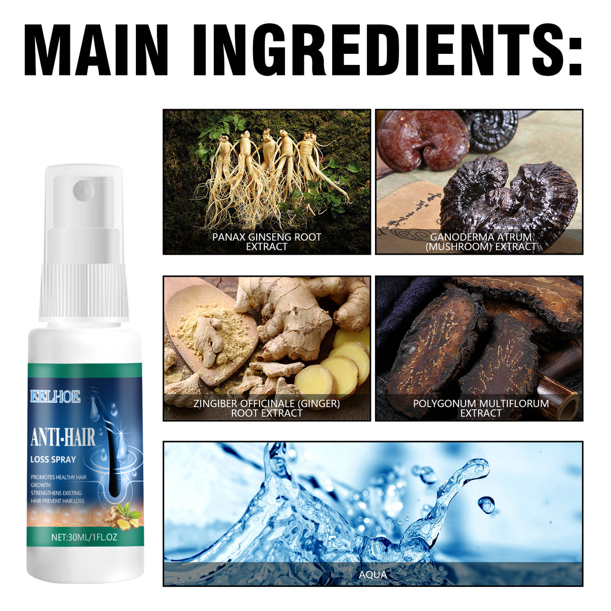 Ant-Hair Loss Spray, Nourish Hair Repair Dry Strong Hair And Protect Hair Thick Hair - V.I.P Digital Presence