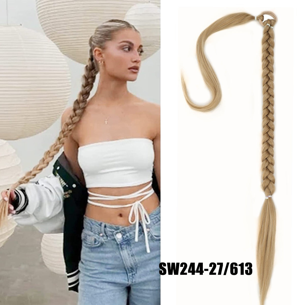 Fake Braid New Fashion Chemical Fiber Wig Female Long Braid Hair Extensions Hair Band Type Hair Extensions Braid Wig Ponytail - V.I.P Digital Presence
