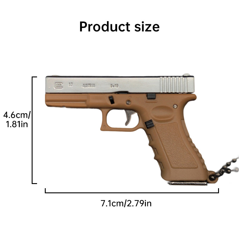 New Empire 1:3 Glock G17 alloy keychain, realistic gun model with detachable soldier gear & bullets. - V.I.P Digital Presence