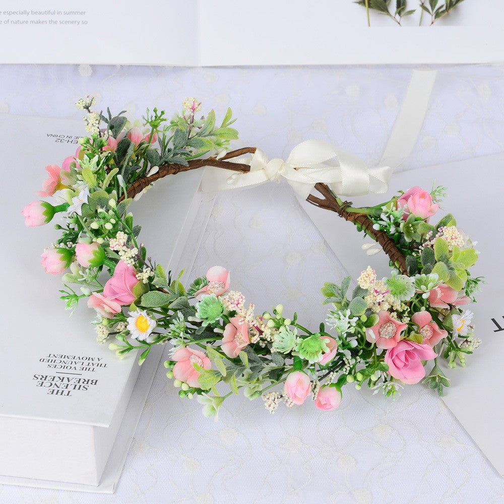 Forest style bride sweet flower headband hair accessories super fairy small floral accessories and makeup styling photography photography travel photography - V.I.P Digital Presence