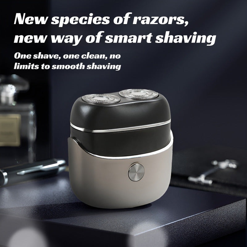 Mini electric shaver with full body water washing and dual head magnetic shaver for men portable for home use - V.I.P Digital Presence