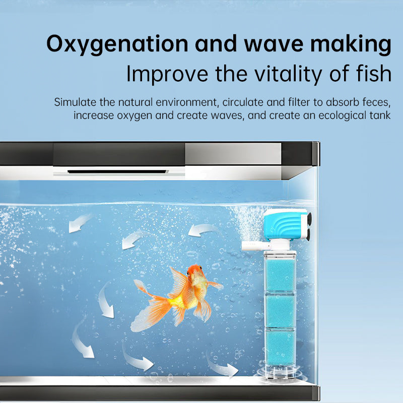 Multifunctional Aquarium Sponge Filter: Water Purifier, Pump, Wave Maker, with Suction Cup & Air Pump - V.I.P Digital Presence
