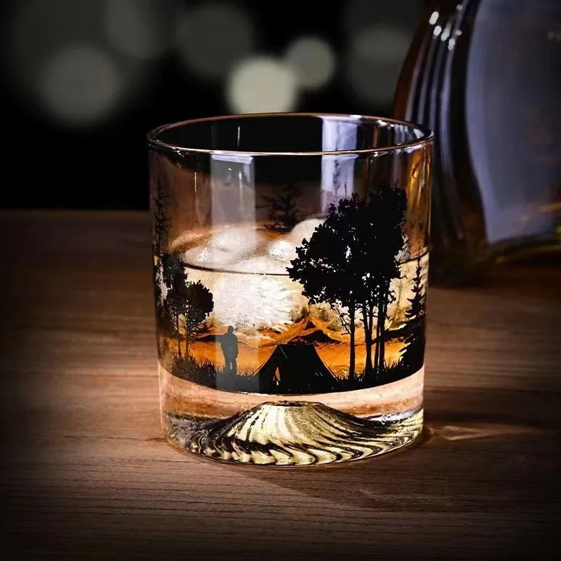 Iceberg-Creative Silhouette Wine Glass, Snow Mountain Cup, Thick Bottom Rock Cup, Christmas Gift, Whiskey Cup - V.I.P Digital Presence