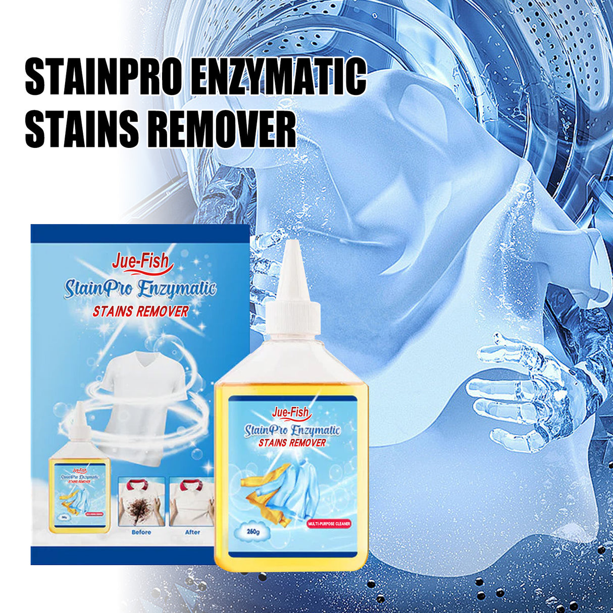 Biological Enzyme Cleaner, Removes Yellow Stains, Stains Stubborn Greasy Clothes Cleaner - V.I.P Digital Presence
