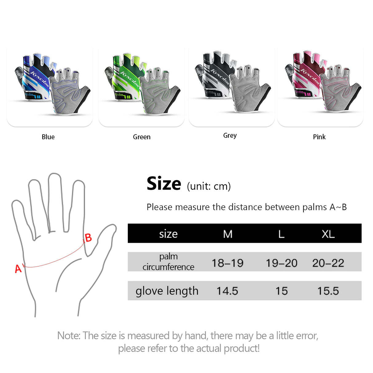 Outdoor cycling half finger gloves men's and women's sports fitness breathable Lycra short finger cycling gloves