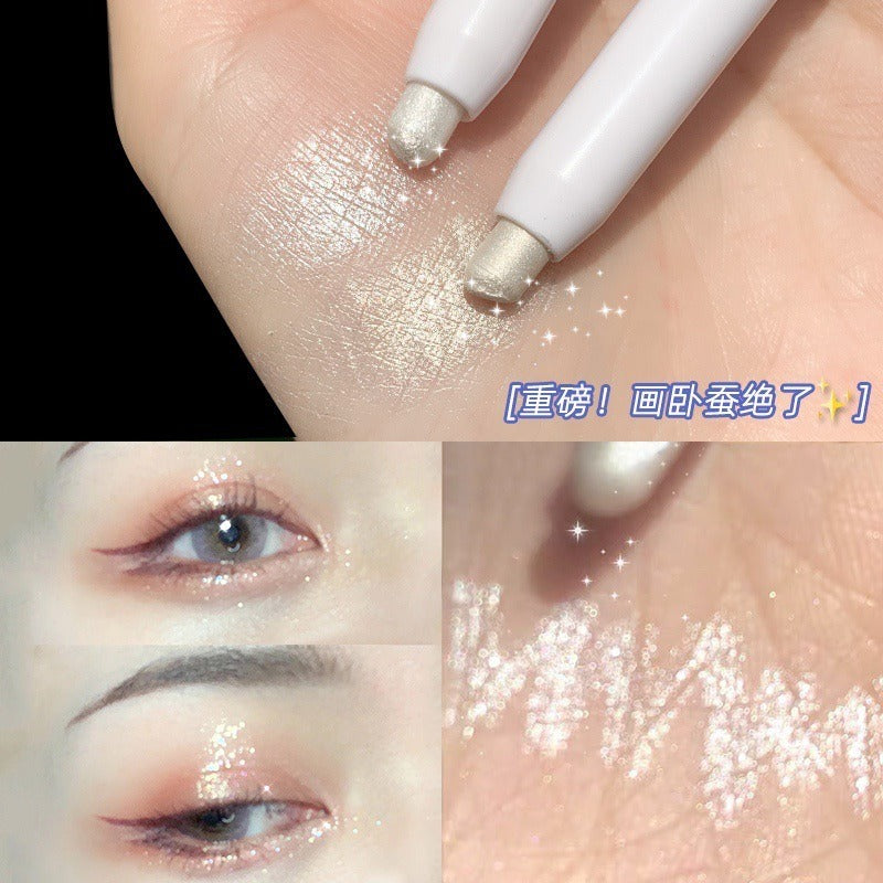 1Pcs Diamond Glitter Eyeshadow Liner Pencil Face Makeup Highlighter Long lasting Matte Pink Silkworm Champagne Gold Eyeliner Pen - V.I.P Digital Presence