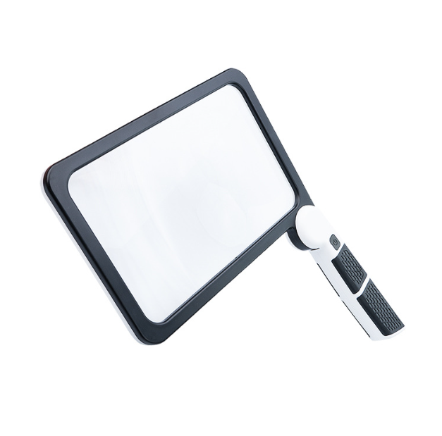 Full-Page 5X Magnifying Glass for Reading, Folding Lighted Magnifier with 48 LED Lights, Rectangular Handhold Magnifier - V.I.P Digital Presence