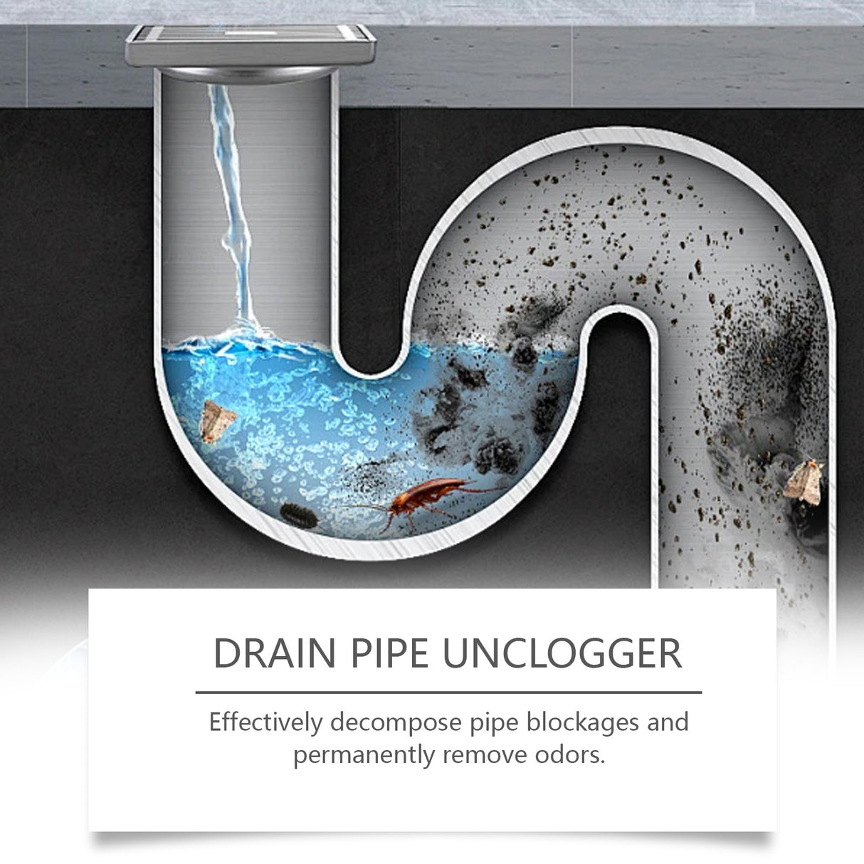 Drain Cleaner Bathroom Kitchen Pipe Drain Powerful Dredge Clean Clean Dirt - V.I.P Digital Presence