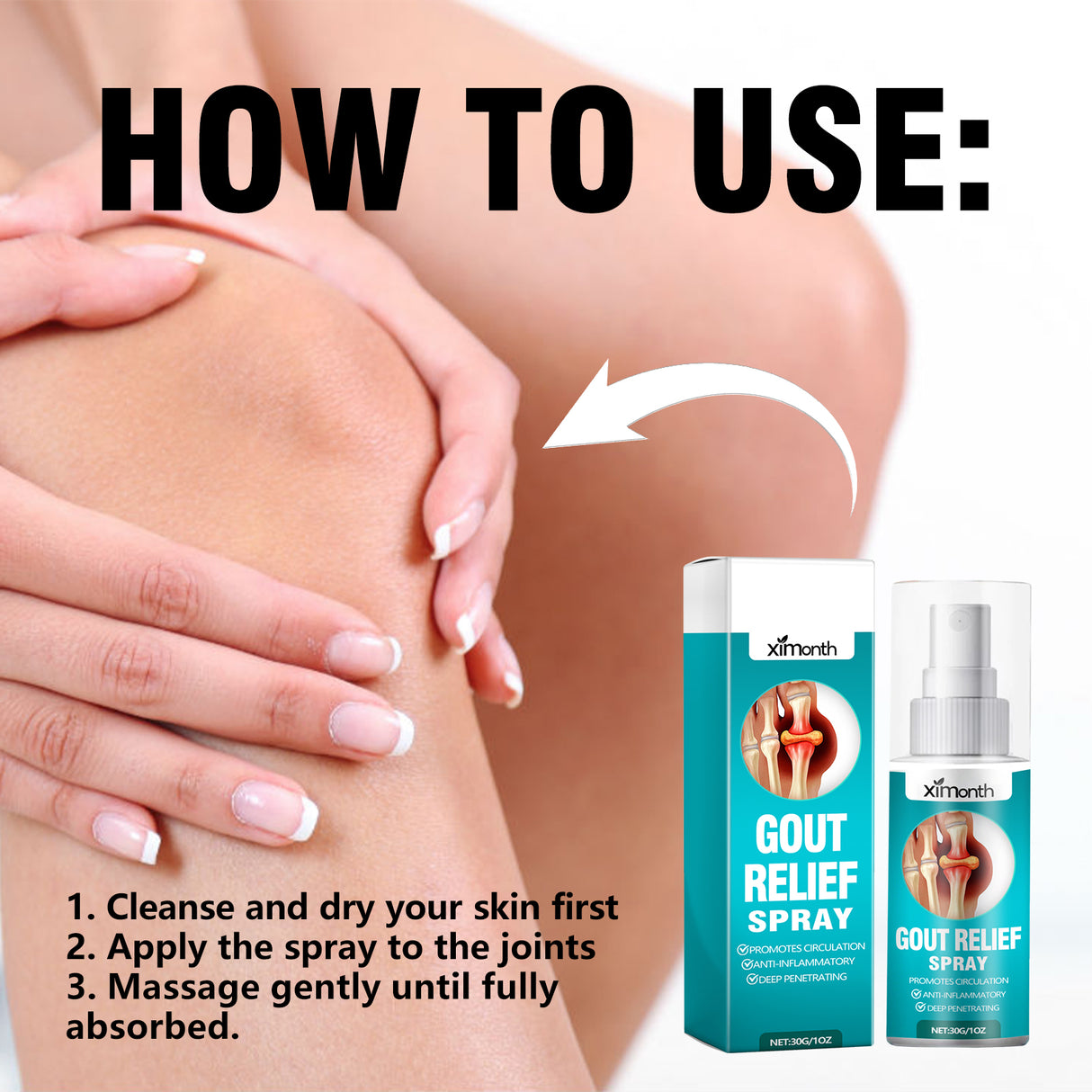 Gout Relief Spray, Relieve Lumbar Joint Muscle Knee Soreness Activating Muscles And Bone Health Care - V.I.P Digital Presence