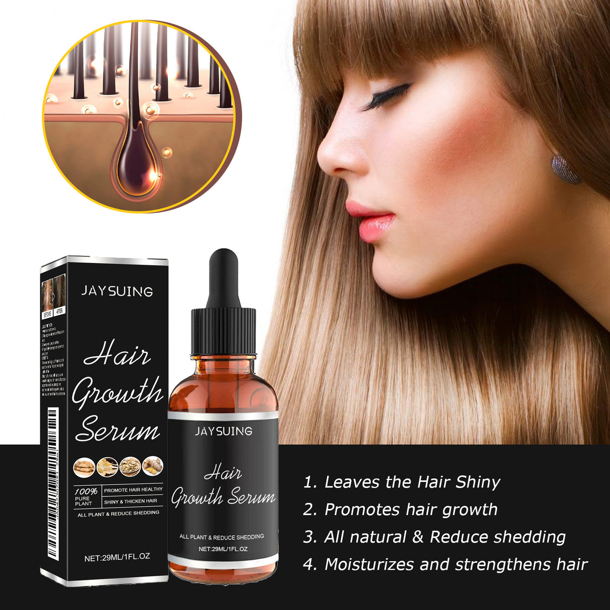 Hair Serum Gently Nourishes Scalp Massage For Gentle Hair Nourishing Essential Oil - V.I.P Digital Presence