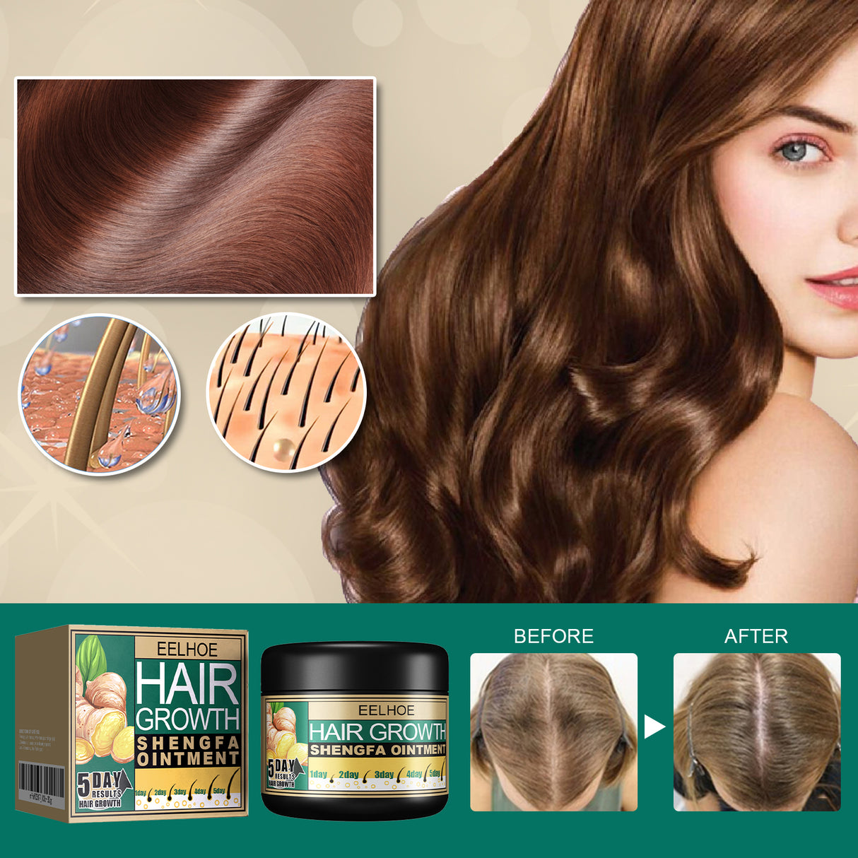 Ginger Hair Care Cream Nourishing, Soft, Nourishing And Repairing Dry Scalp Massage Cream - V.I.P Digital Presence