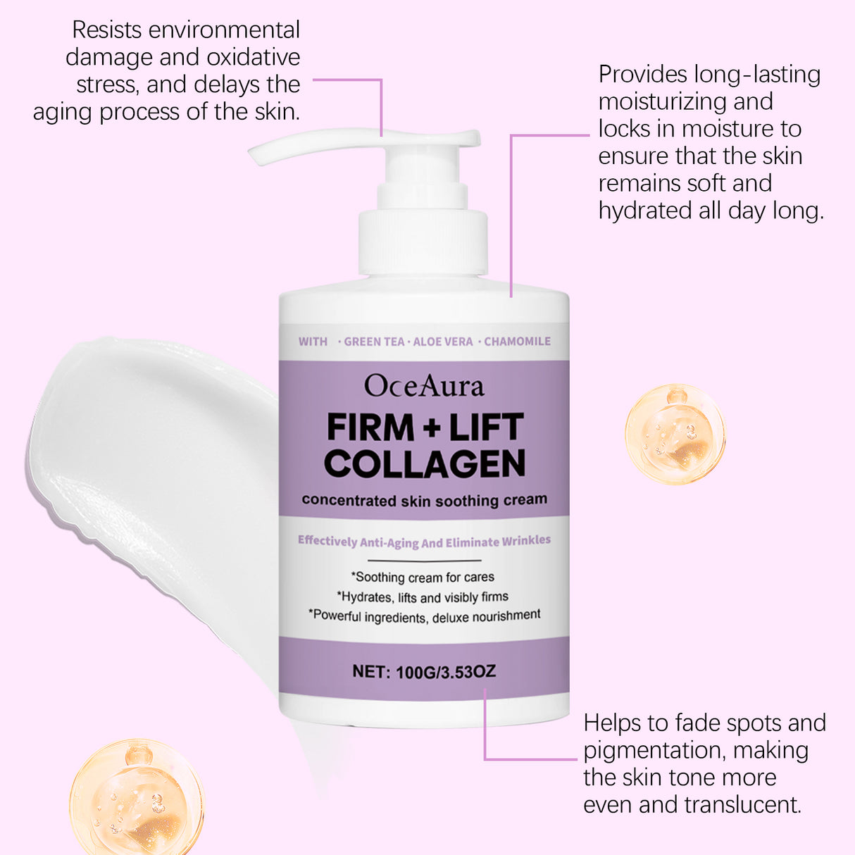 Face Firming Cream Hydrating Moisturizing Gentle Nourishing Elastic Moisturizing Face Skin Brightening Cream