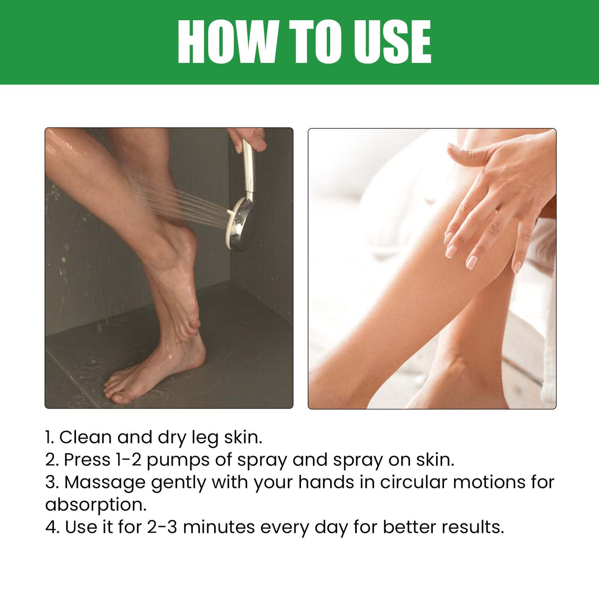 Purslane Extract Conditioning Spray, Repair Earthworm Leg Relieve Leg Soreness Vein Massage Care Spray - V.I.P Digital Presence